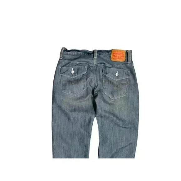 Vintage Levis 514 Jeans Mens 31 x 32 Straight Fit Medium Wash Blue Grunge Skater - Picture 8 of 15